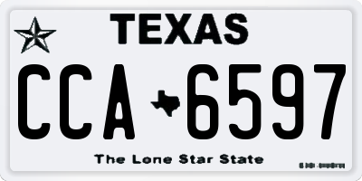 TX license plate CCA6597