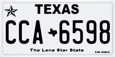 TX license plate CCA6598