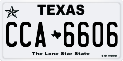 TX license plate CCA6606