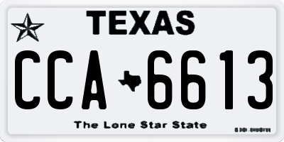 TX license plate CCA6613