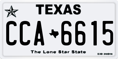 TX license plate CCA6615