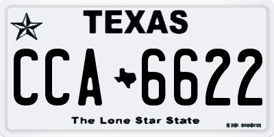 TX license plate CCA6622