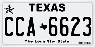 TX license plate CCA6623