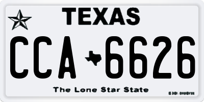 TX license plate CCA6626