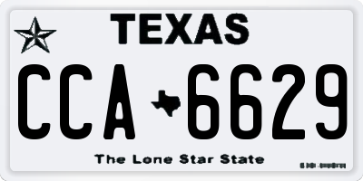 TX license plate CCA6629
