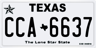 TX license plate CCA6637