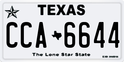 TX license plate CCA6644