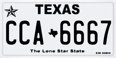 TX license plate CCA6667