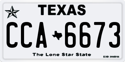 TX license plate CCA6673