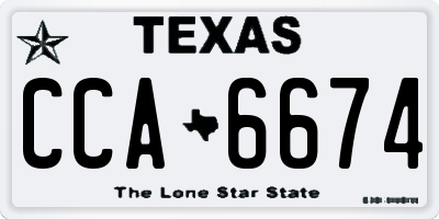 TX license plate CCA6674