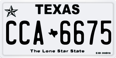 TX license plate CCA6675