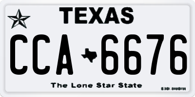 TX license plate CCA6676