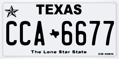 TX license plate CCA6677