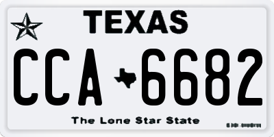 TX license plate CCA6682