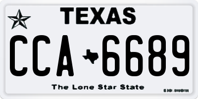 TX license plate CCA6689