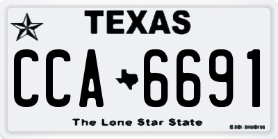 TX license plate CCA6691