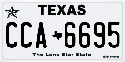 TX license plate CCA6695