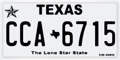 TX license plate CCA6715