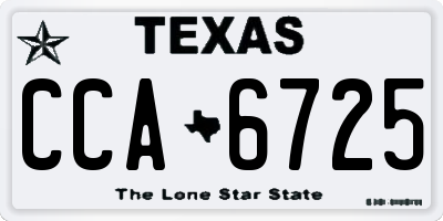 TX license plate CCA6725