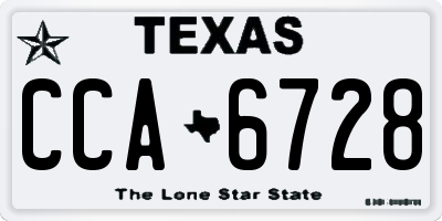 TX license plate CCA6728