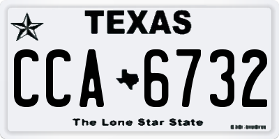 TX license plate CCA6732