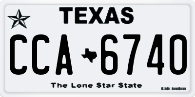 TX license plate CCA6740
