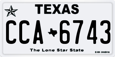 TX license plate CCA6743