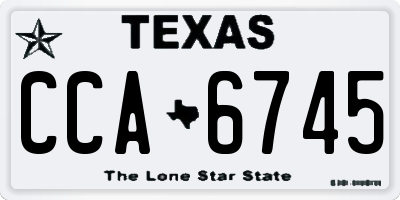 TX license plate CCA6745