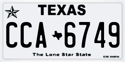 TX license plate CCA6749