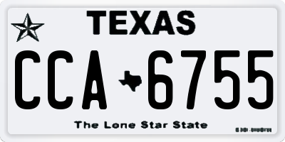 TX license plate CCA6755