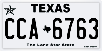 TX license plate CCA6763