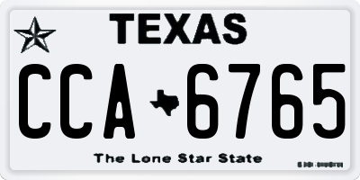 TX license plate CCA6765
