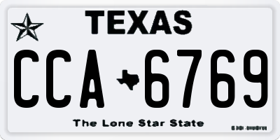 TX license plate CCA6769