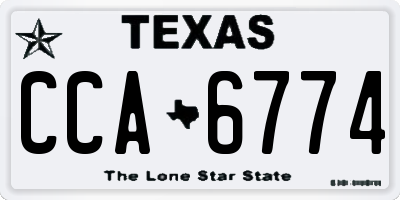 TX license plate CCA6774