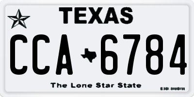 TX license plate CCA6784