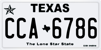 TX license plate CCA6786