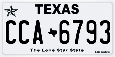 TX license plate CCA6793