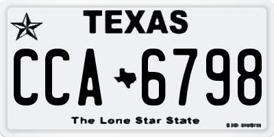 TX license plate CCA6798