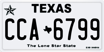 TX license plate CCA6799
