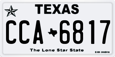 TX license plate CCA6817