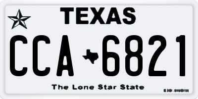 TX license plate CCA6821