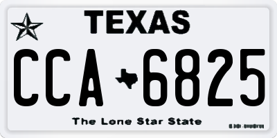 TX license plate CCA6825