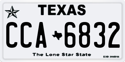 TX license plate CCA6832