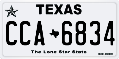 TX license plate CCA6834