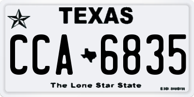 TX license plate CCA6835
