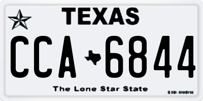 TX license plate CCA6844