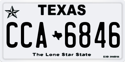 TX license plate CCA6846