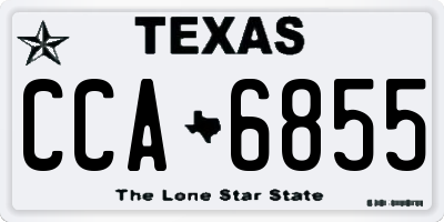 TX license plate CCA6855