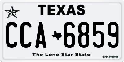 TX license plate CCA6859