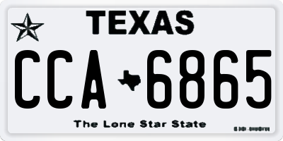 TX license plate CCA6865